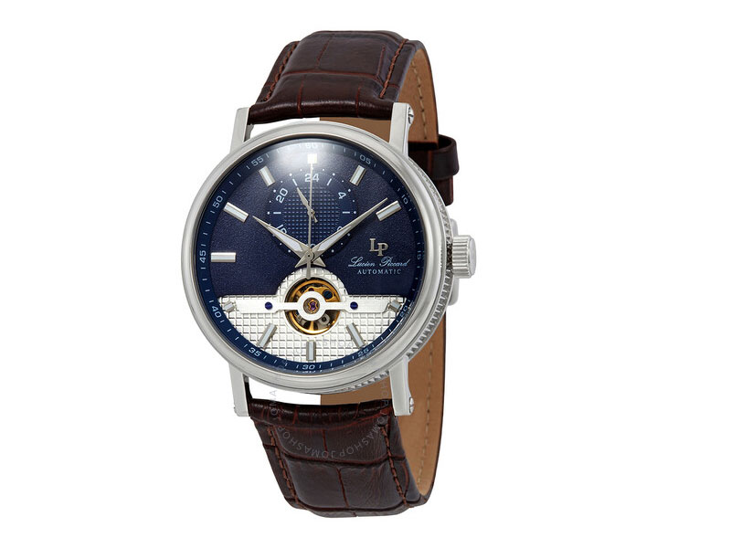 Lucien Piccard Open Heart 24 Automatic Blue Dial Men's Watch