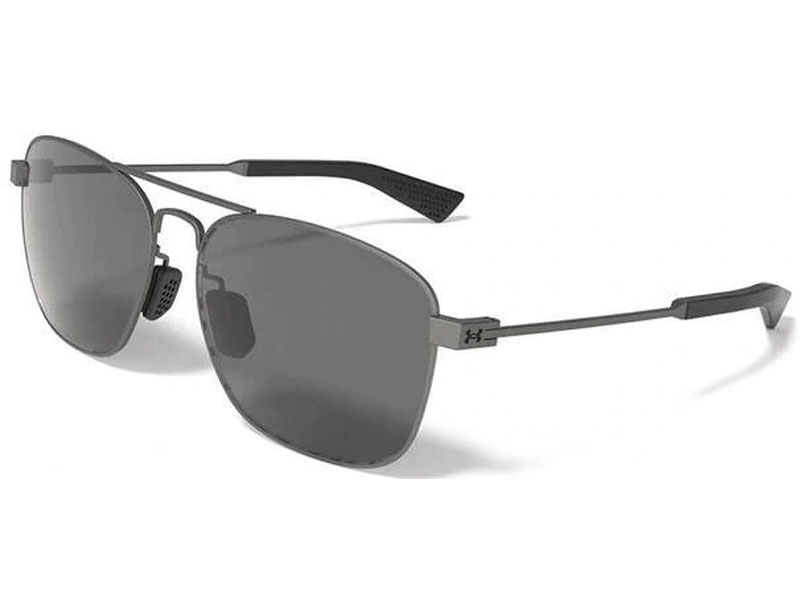 Under Armour Rally Storm Sunglasses With Satin Gunmetal Frame And Polarized Gray