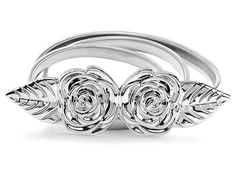 Women's Twin Roses Stretch Belt