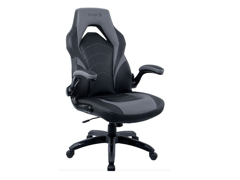 Staples Emerge Vortex Bonded Leather Gaming Chair Black And Gray (52503)