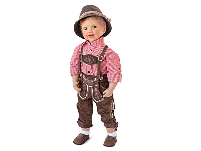 Monika Peter Leicht Boy Doll In Bavarian-Style Outfit