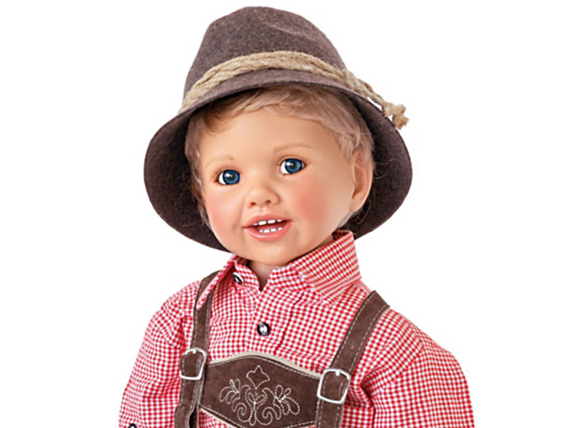 Monika Peter Leicht Boy Doll In Bavarian-Style Outfit