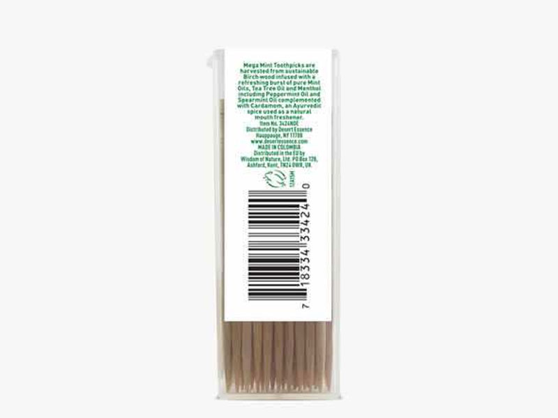 Desert Essence Dental Tools Tea Tree Oil Mega Mint Toothpicks