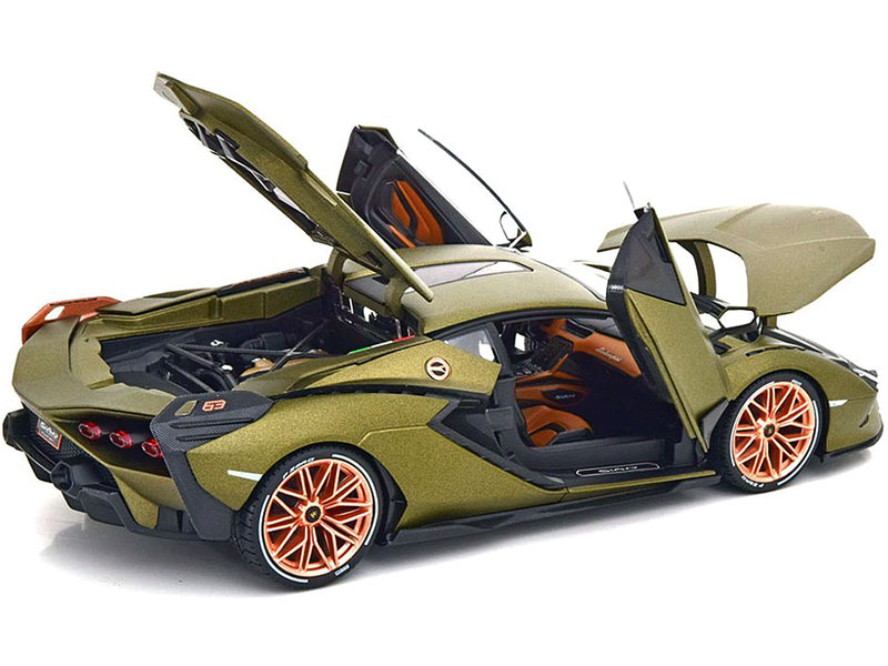 Lamborghini Sian FKP 37 Green Metallic Model Car By Bburago