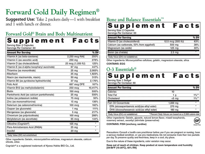 Dr. Julian Whitaker Forward Gold Daily Regimen