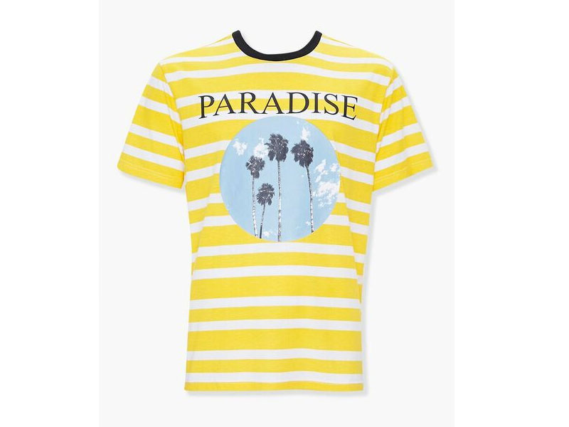 Striped Paradise Graphic Tee For Men