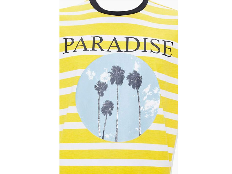 Striped Paradise Graphic Tee For Men