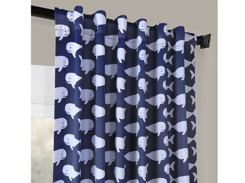 Migaloo Navy Blackout Room Darkening Curtain