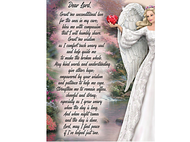 Angel Honors Caregivers With Thomas Kinkade Art And Prayer