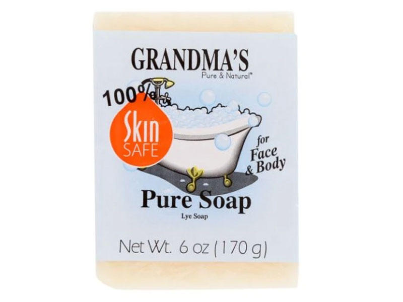 Pure Lye Bar Soap 6 Oz by Grandmas Pure & Natural