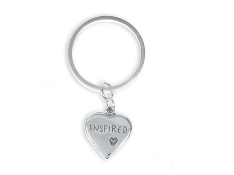 Sterling Silver Key Ring and Character Heart