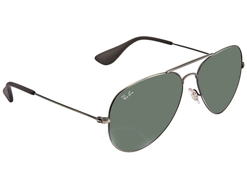 RayBan RB3558 Green Classic Aviator Unisex Sunglasses