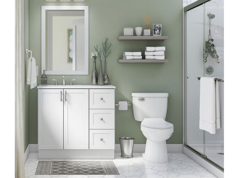 Style Selections 36-in White Single Sink Bathroom Vanity