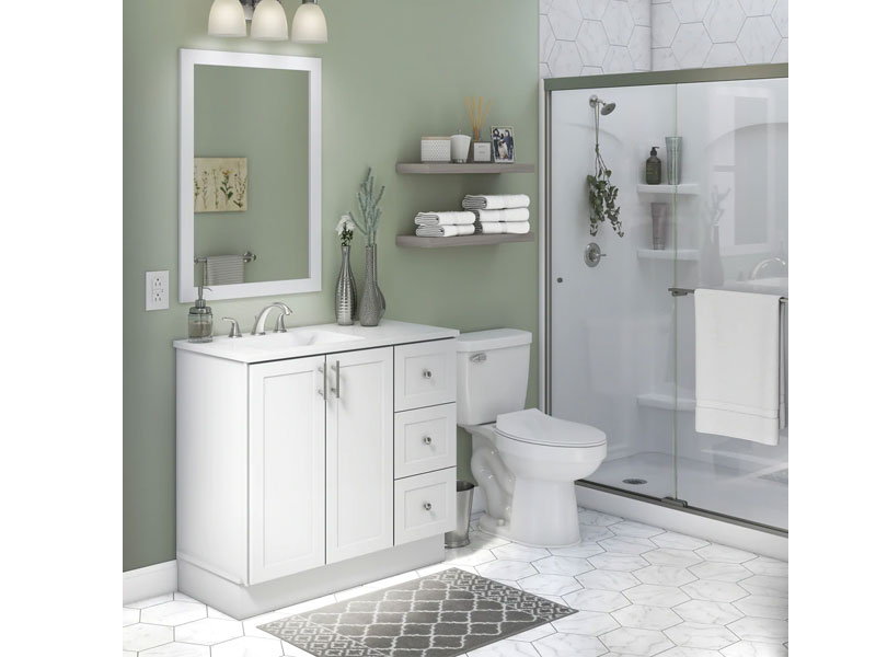 Style Selections 36-in White Single Sink Bathroom Vanity