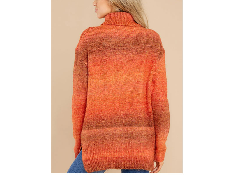 Women's A Ways To Go Orange Multi Sweater