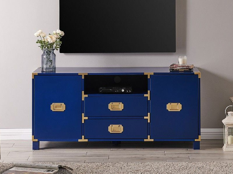 Campaign Entertainment Center Console Navy Southern Enterprises