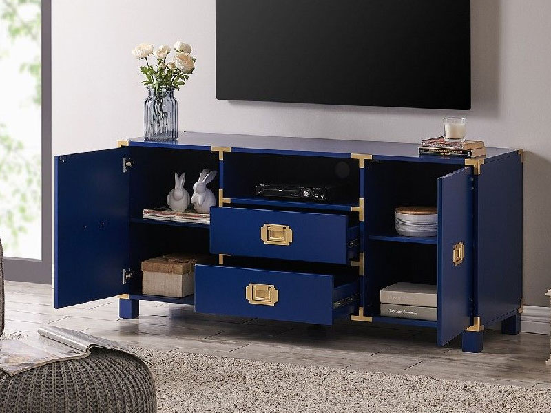 Campaign Entertainment Center Console Navy Southern Enterprises