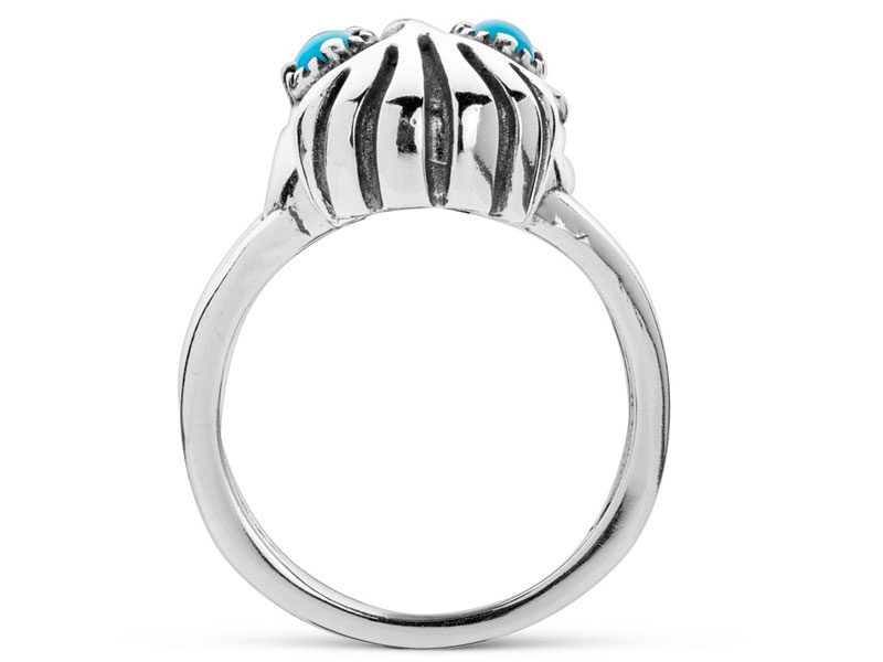American west Jewelry Women's Sterling Silver Sleeping Beauty Owl Ring