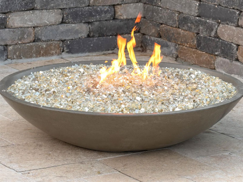 BBQGuys Marseille 48-Inch Propane Gas Fire Bowl Gray