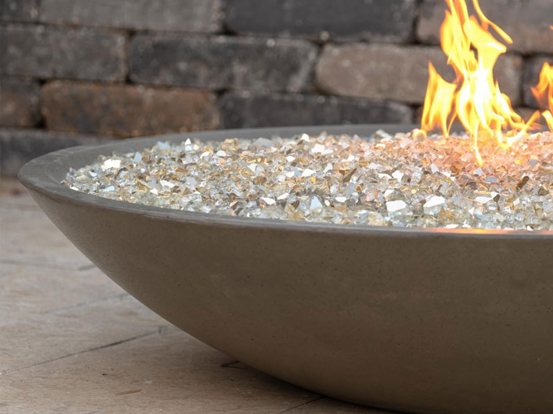 BBQGuys Marseille 48-Inch Propane Gas Fire Bowl Gray