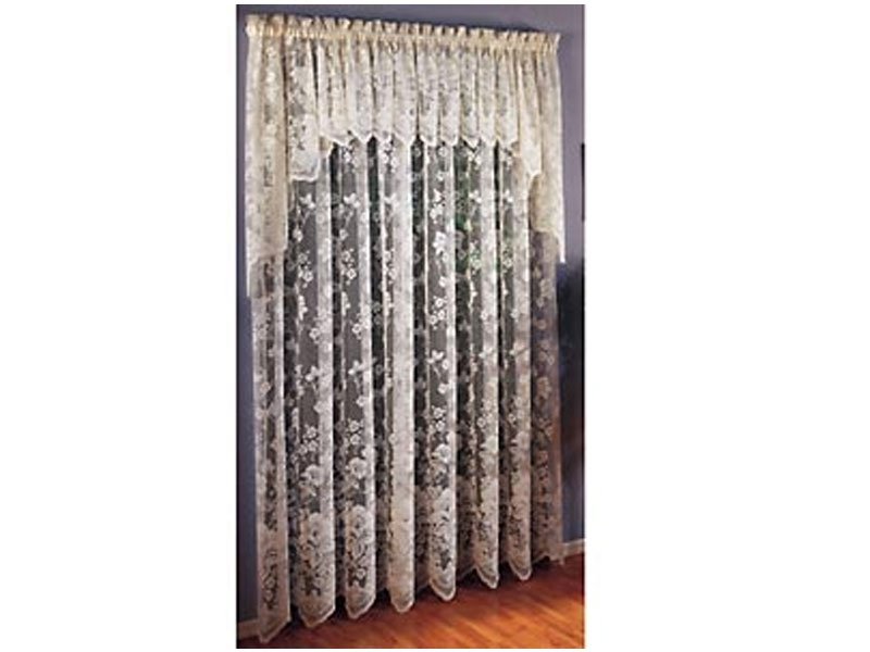 Floral Vine Rod Pocket Curtain Panel