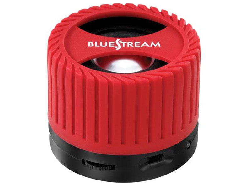 BlueStream Portable Bluetooth Speaker With Microphone Red