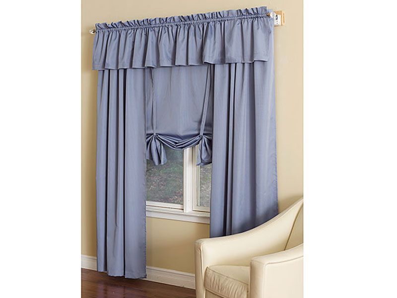 Metro Woven Solid Rod Pocket Curtain Panel