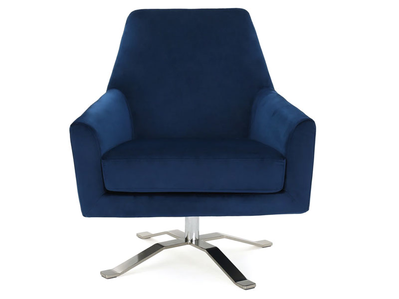 Aegis Modern Velvet Swivel Armchair