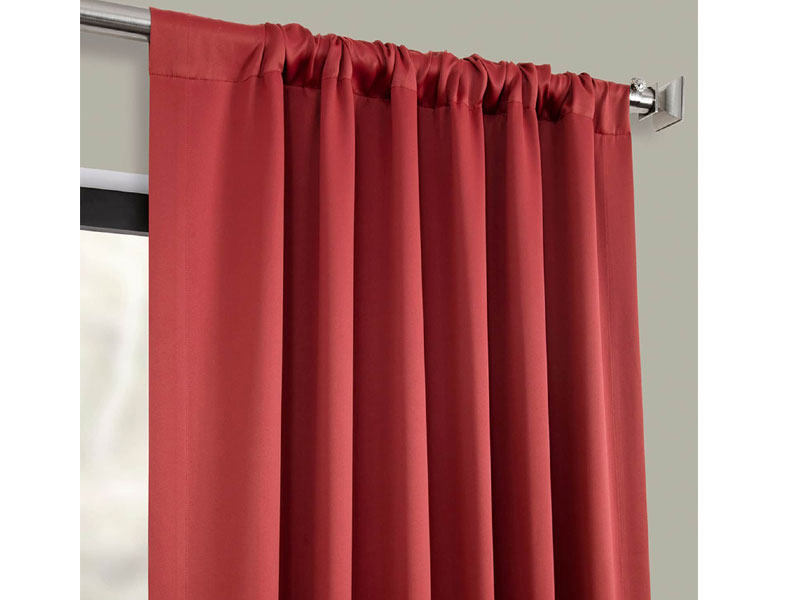 Brick Red Blackout Room Darkening Curtain