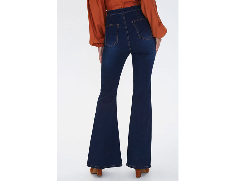 Women's High-Rise Slit Flare Jeans