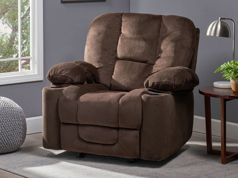 Raymond Fabric Glider Recliner Club Chair