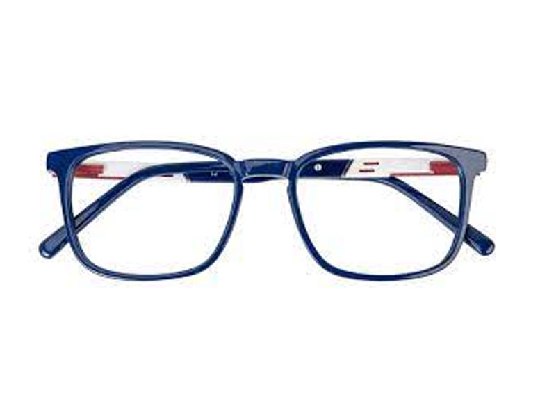 Clarence Rectangle Blue Eyeglasses For Men