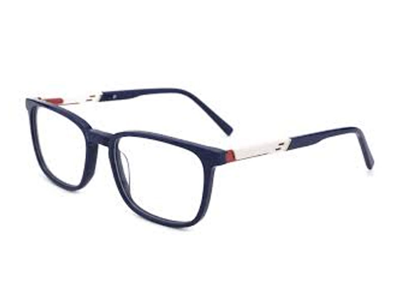 Clarence Rectangle Blue Eyeglasses For Men