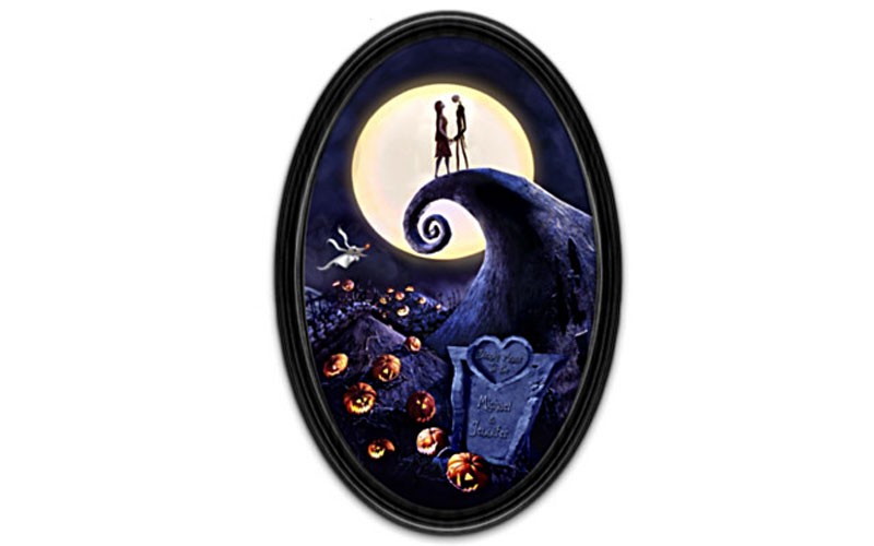 Jack And Sally Personalized Glow-In-The-Dark Plate
