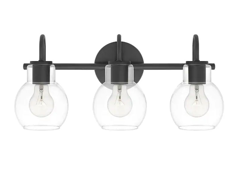 Quoizel Melbourne 3-Light Black Transitional Vanity Light