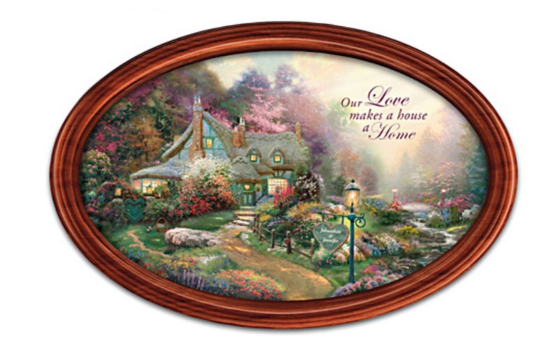 Thomas Kinkade Art Romantic Collector Plate With 2