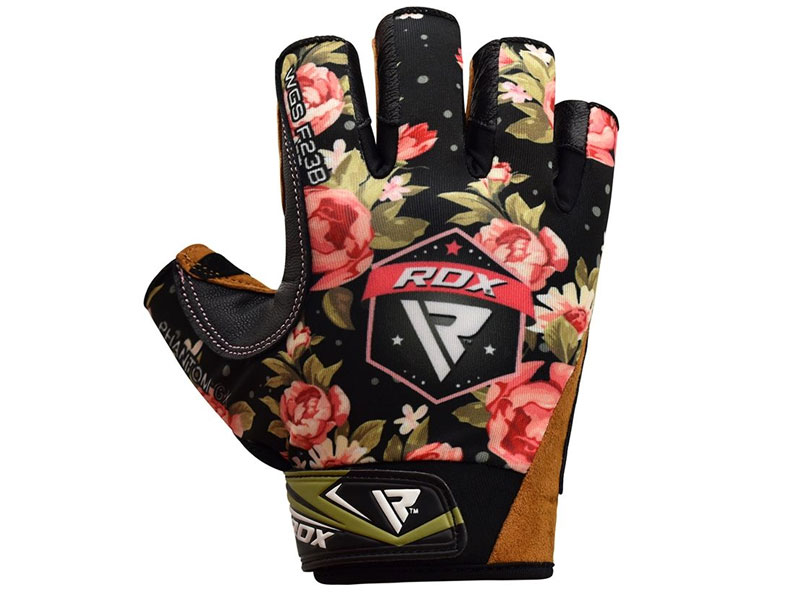 RDX F23 Ladies Floral Half Finger Weightlifting Gym Gloves