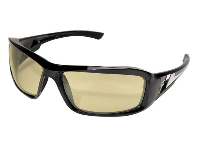 Edge Brazeau Safety Glasses With Black Frame and Polarized Yellow Lens