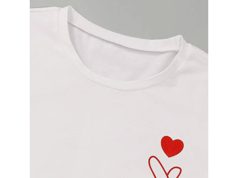 Women's Figure And Heart Print Tee