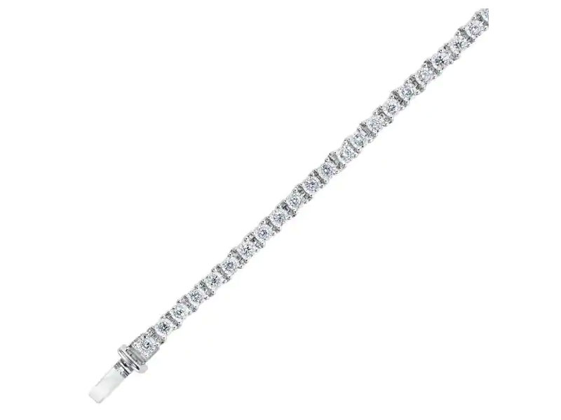 Women's Reeds Round Diamond White Gold Tennis Bracelet 3/4ctw