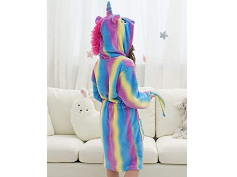 Doctor Unicorn Soft Unicorn Hooded Bathrobe Sleepwear