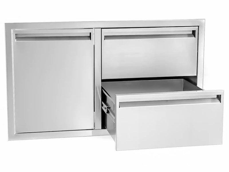 BBQGuys Aspen Series 36-Inch Stainless Steel Left-Hinged Access Door