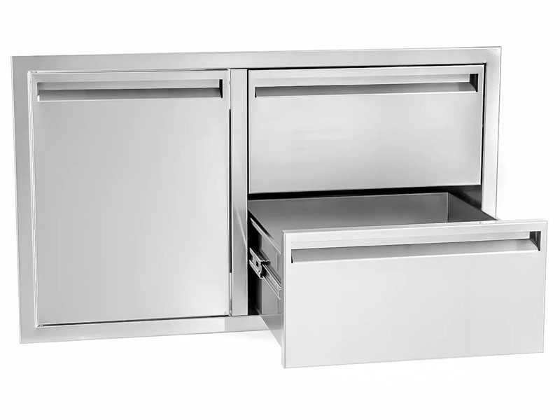 BBQGuys Aspen Series 36-Inch Stainless Steel Left-Hinged Access Door