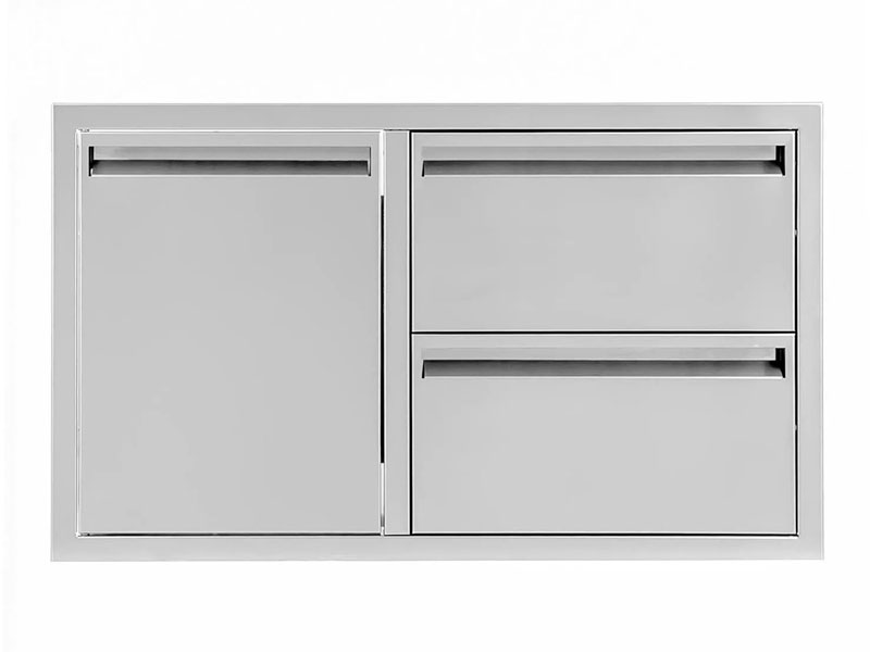 BBQGuys Aspen Series 36-Inch Stainless Steel Left-Hinged Access Door