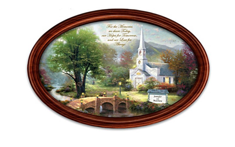 Thomas Kinkade Love For Always Collector Plate With 2 Names