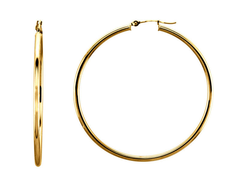 Women's 14 Karat Gold Filled 62mm Hoop Earrings