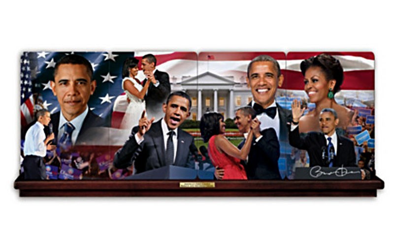 Barack And Michelle Obama Panorama Plates Honor Milestones