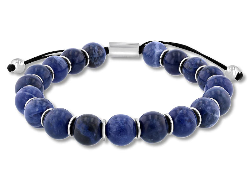 Jared Sodalite Men's Bolo Bracelet Stainless Steel