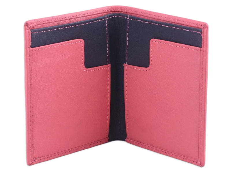 Pink Leather Card Holder Wallet From India Plush Passion