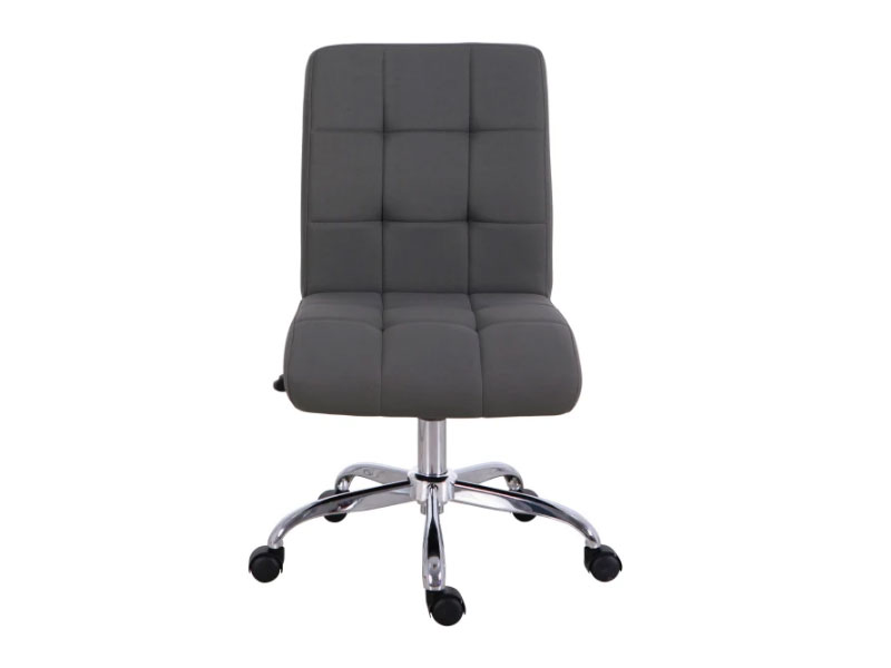 Brenton Studio Dexie Quilted Fabric Low-Back Task Chair Gray